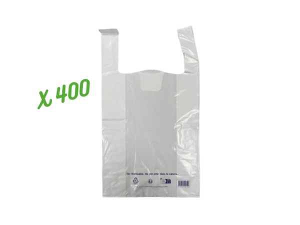 400 Sacs plastique bretelles liassés 50 microns - 300x70x540mm