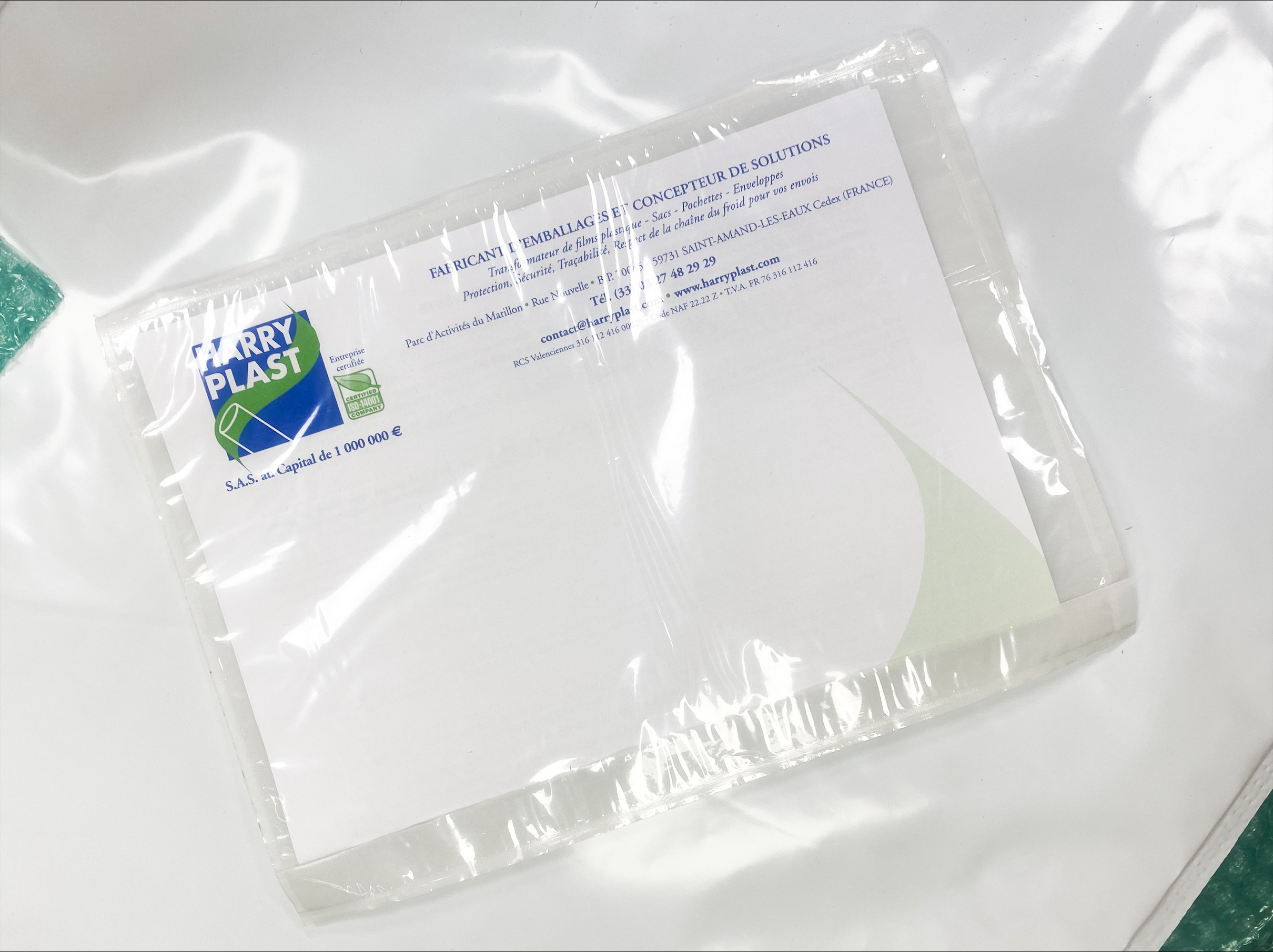 1000 Pochettes plastique DOCUMENT CI-INCLUS 235*175 - Harry plast