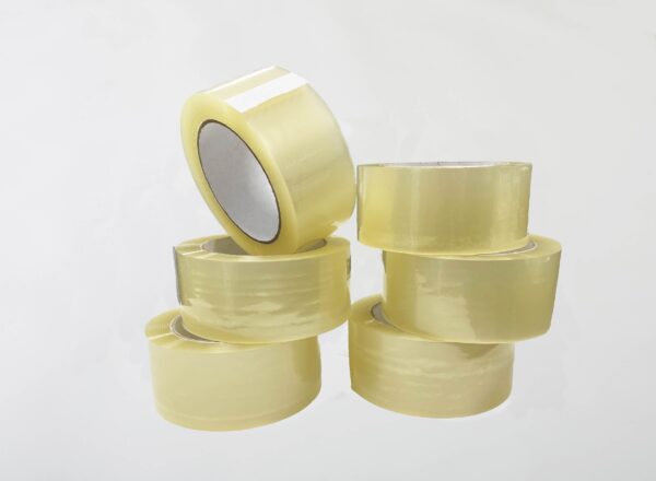 6 rouleaux adhésif scotch transparent 50mm x 100m - Harry plast